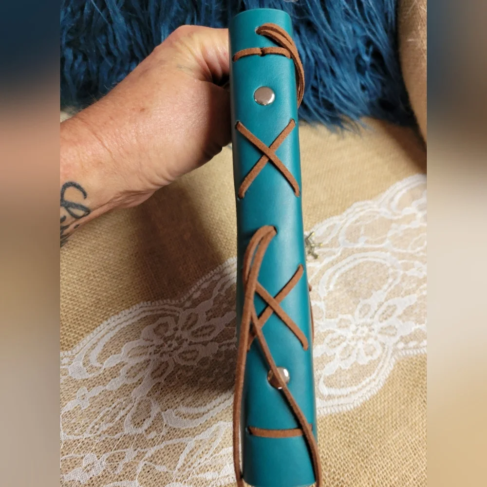 Faux leather blank journal teal color 7×5